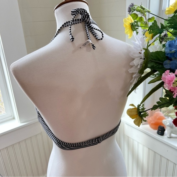 Aerie Bikini Top Striped Brooke 38C Twist Front Padded Halter - Picture 3 of 12